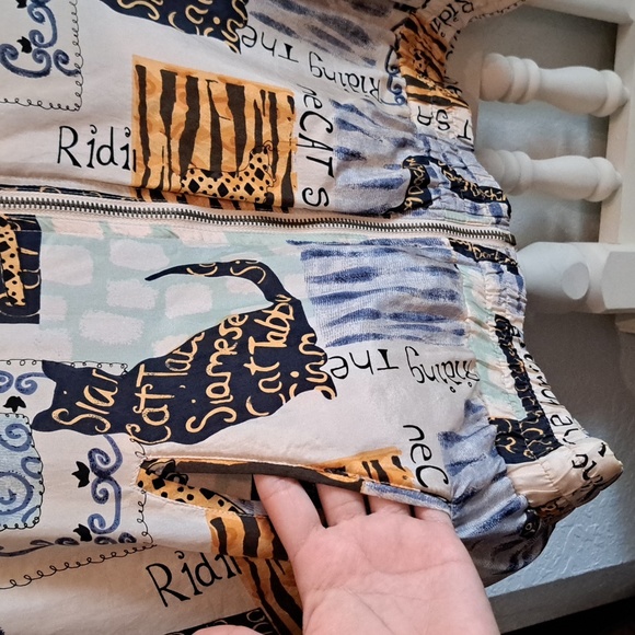 Vintage Abvien XL womens windbreaker jacket cat and dog print - Picture 5 of 12